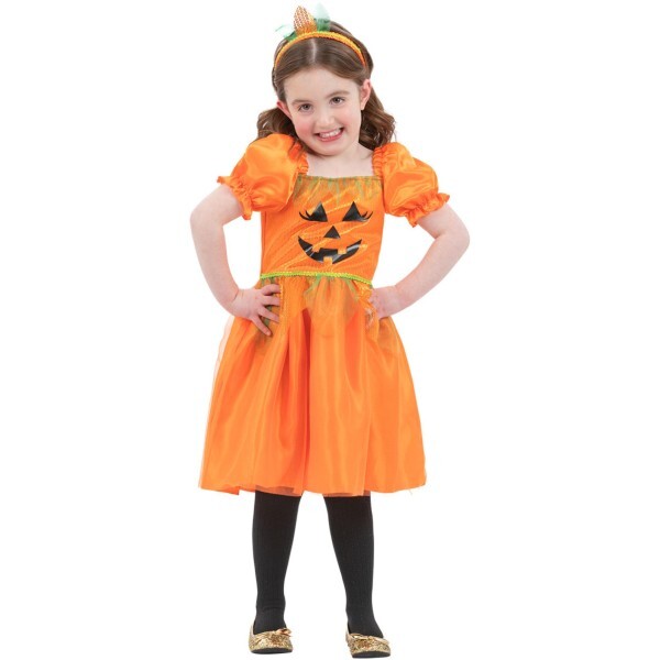 Smiffys pumpkin costume dress and headband (British brand)