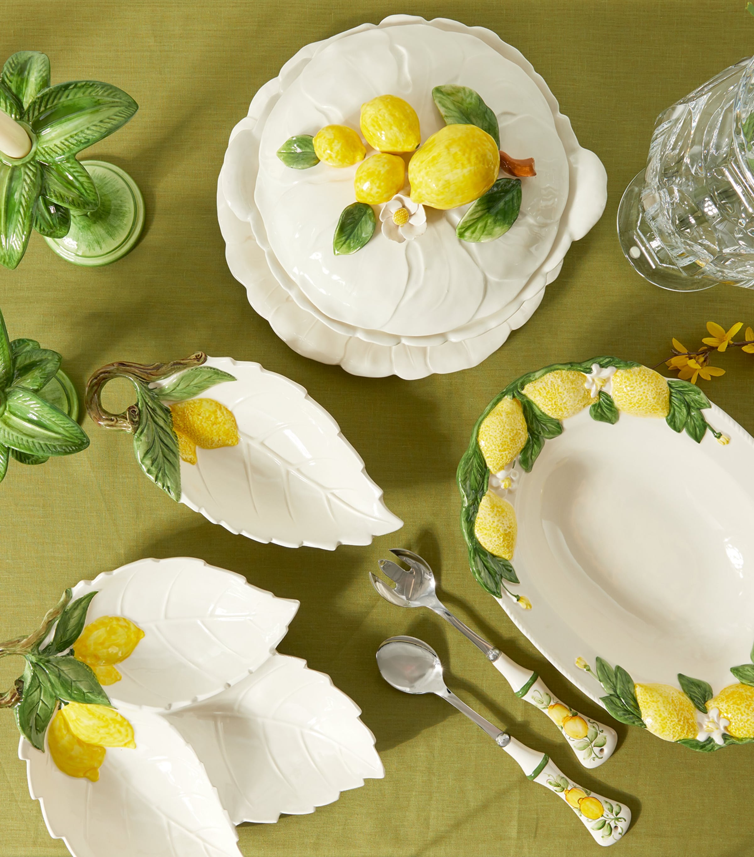Les-Ottomans Lemon starter set plate 37cm, UK version