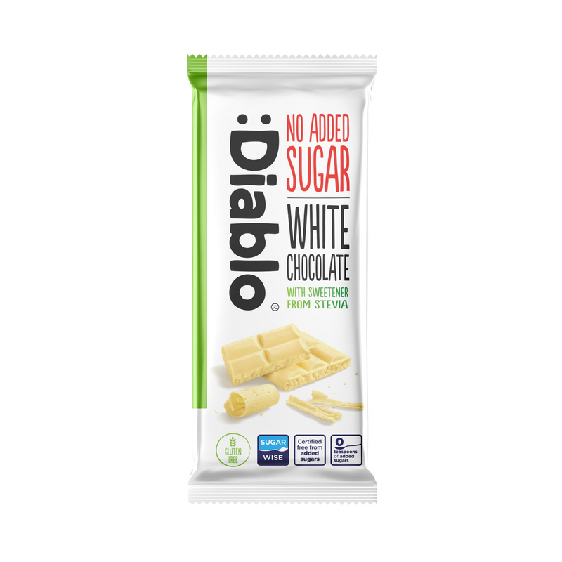 Diablo white chocolate bars 75g pack of 15, imported from the UK