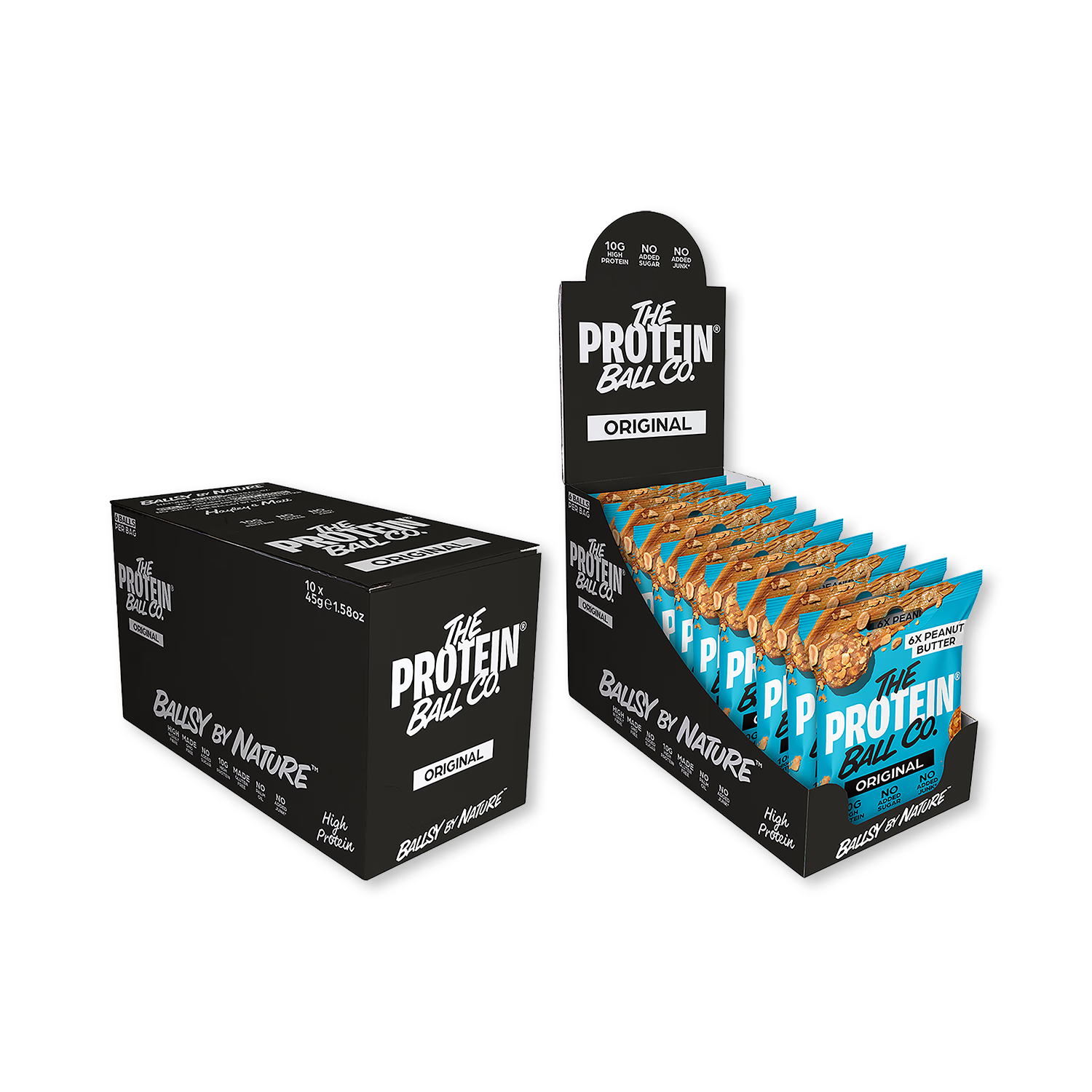 Ballsy high protein peanut butter balls case 10 x 45g UK version
