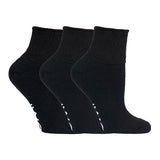 IOMI 3 Pairs Cotton Rich Cushioned Diabetic Socks 4-8 UK GOODS Superdrug Black  