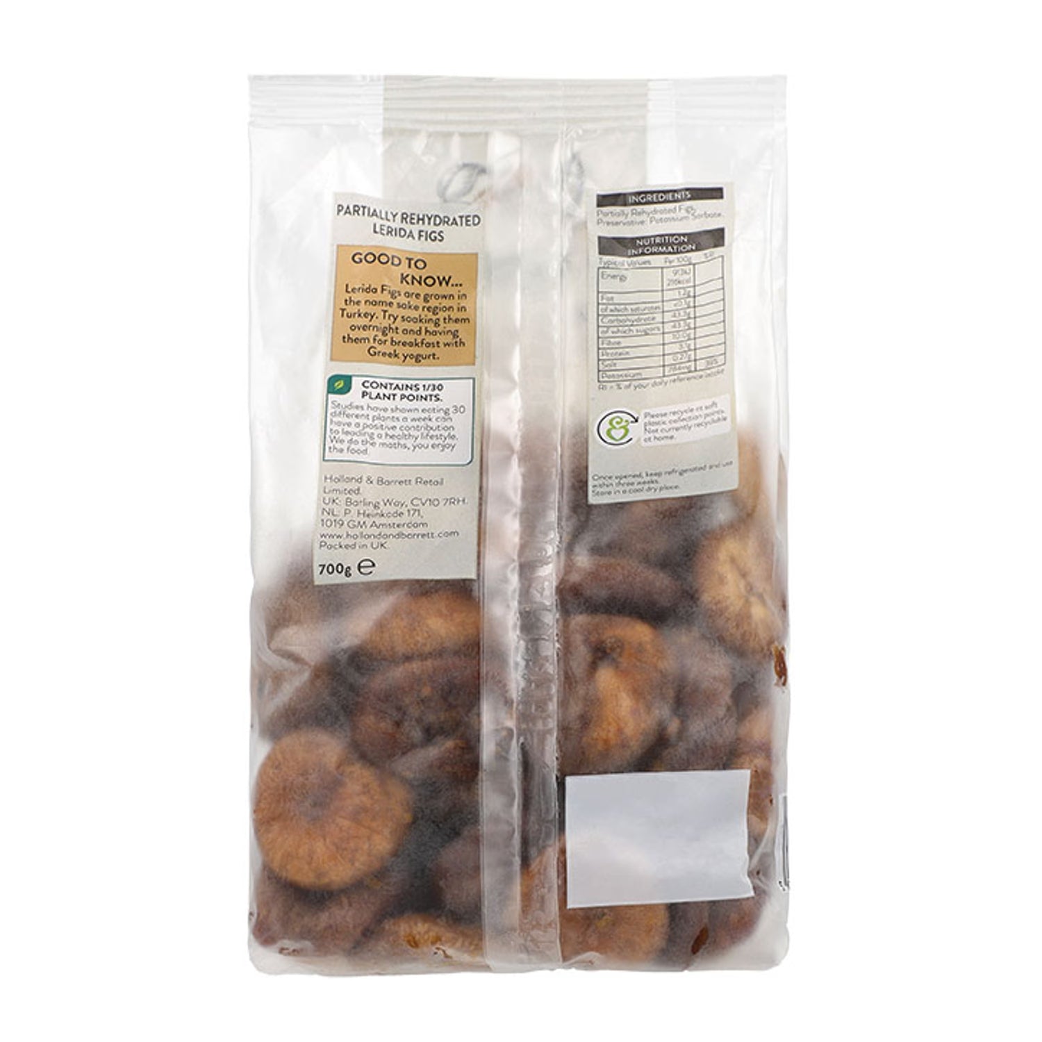 Holland Barrett Soft Lerida Figs 700g (British brand)