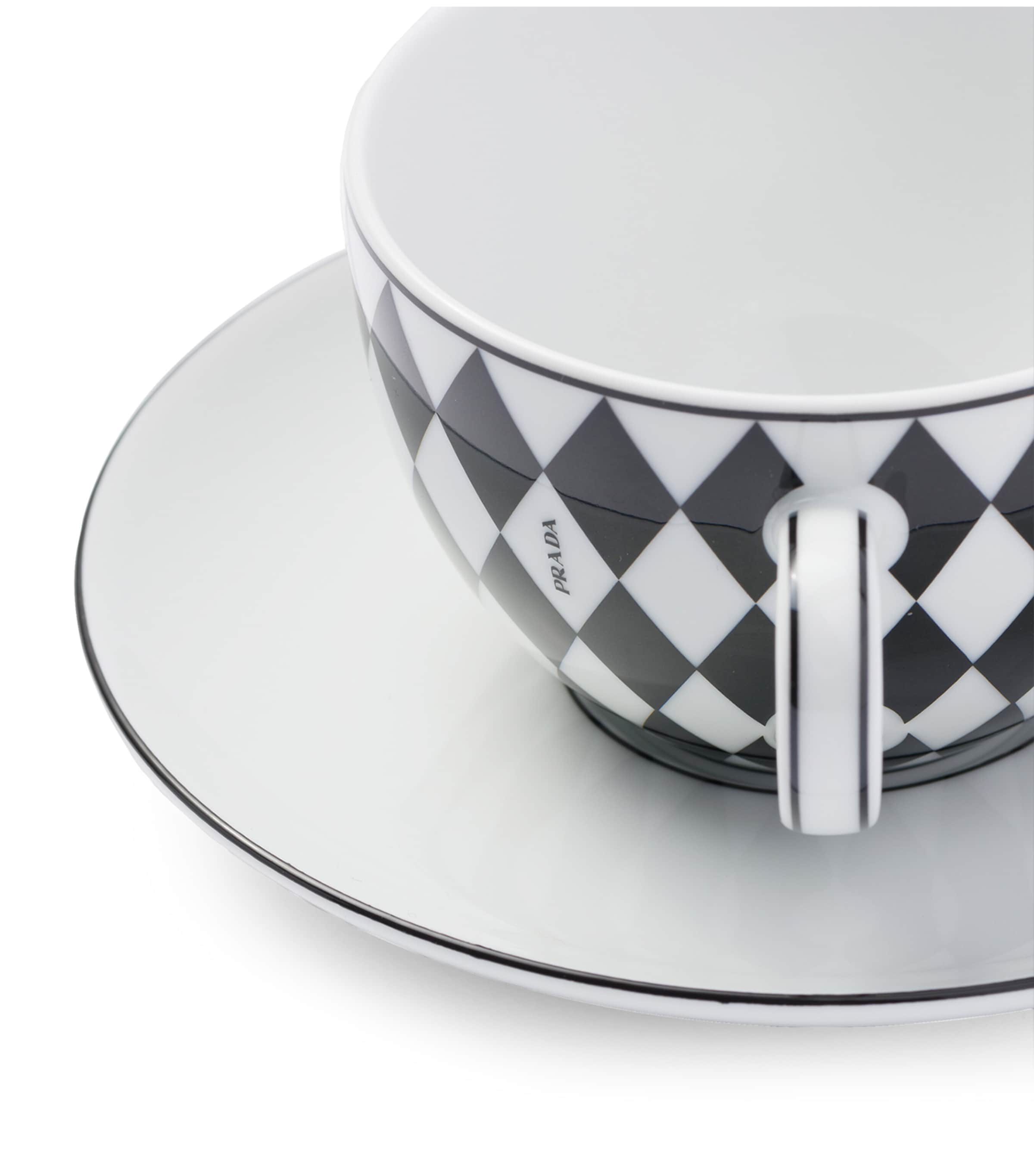 Prada chequerboard cappuccino set, imported from the UK