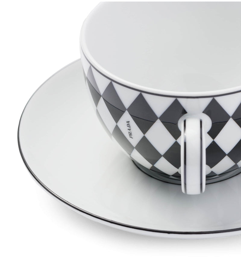 Prada chequerboard cappuccino set, imported from the UK