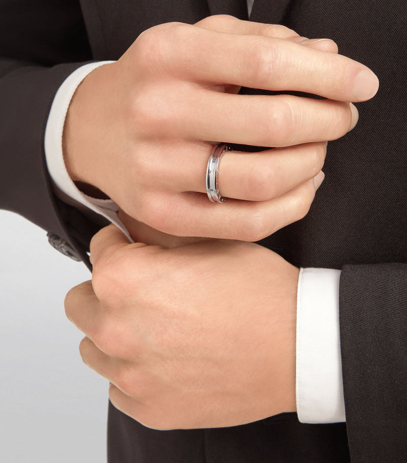 Bvlgari white gold B.zero1 one-band ring (British brand)