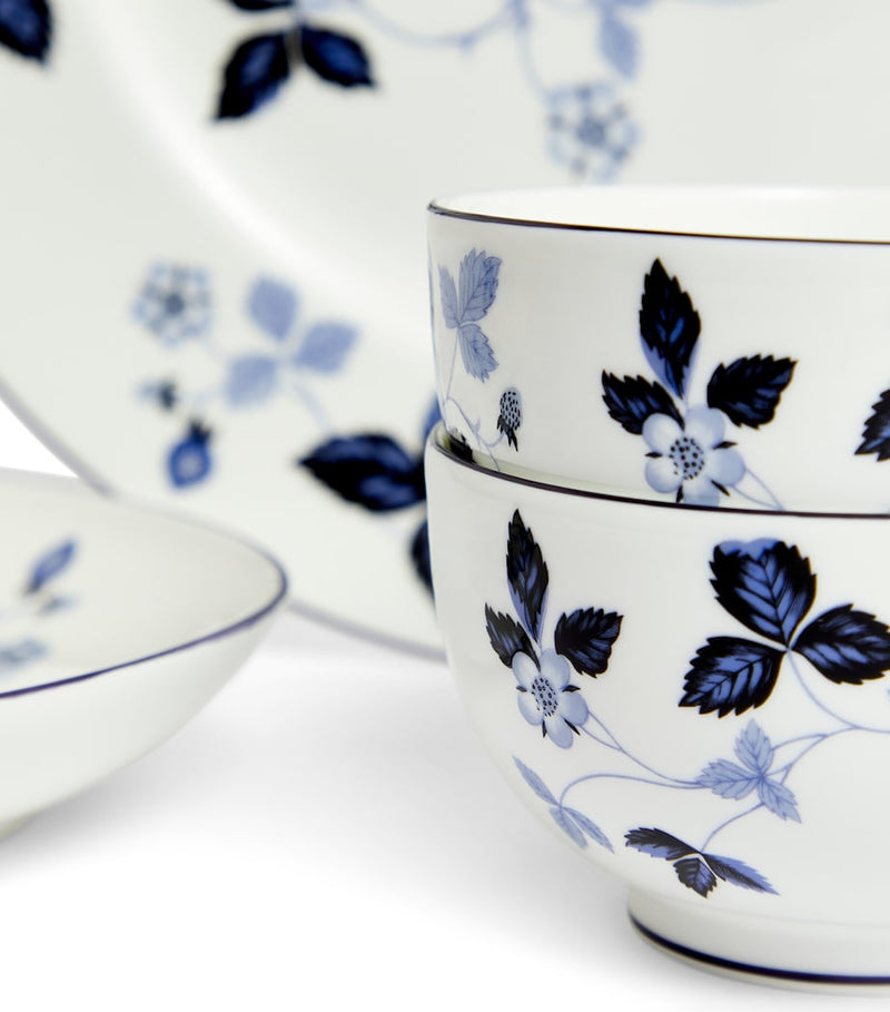 Wedgwood Wild Strawberry Inky Blue dinner set 15-piece - British product