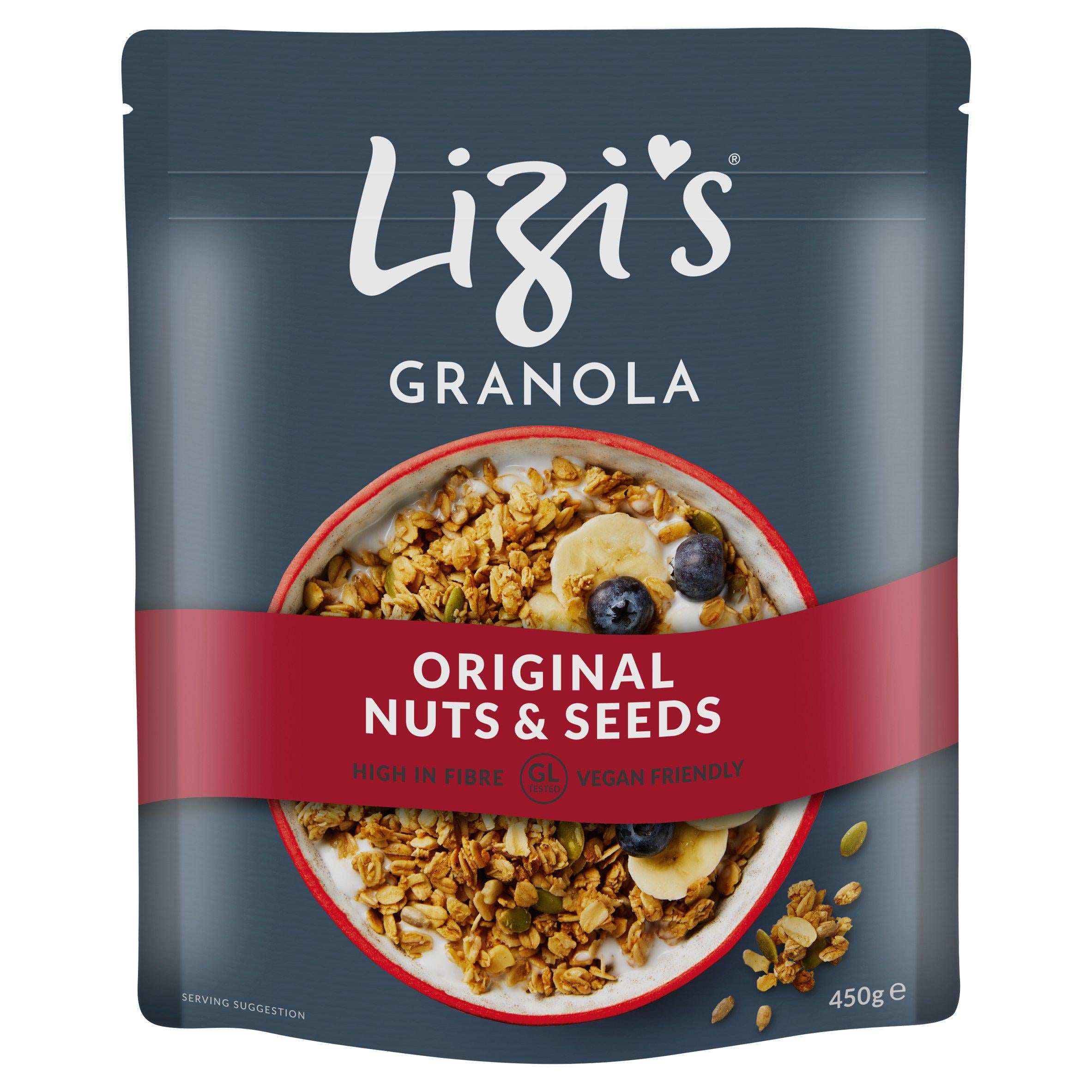 Lizi's Granola Original Nuts & Seeds 450g cereals Sainsburys   