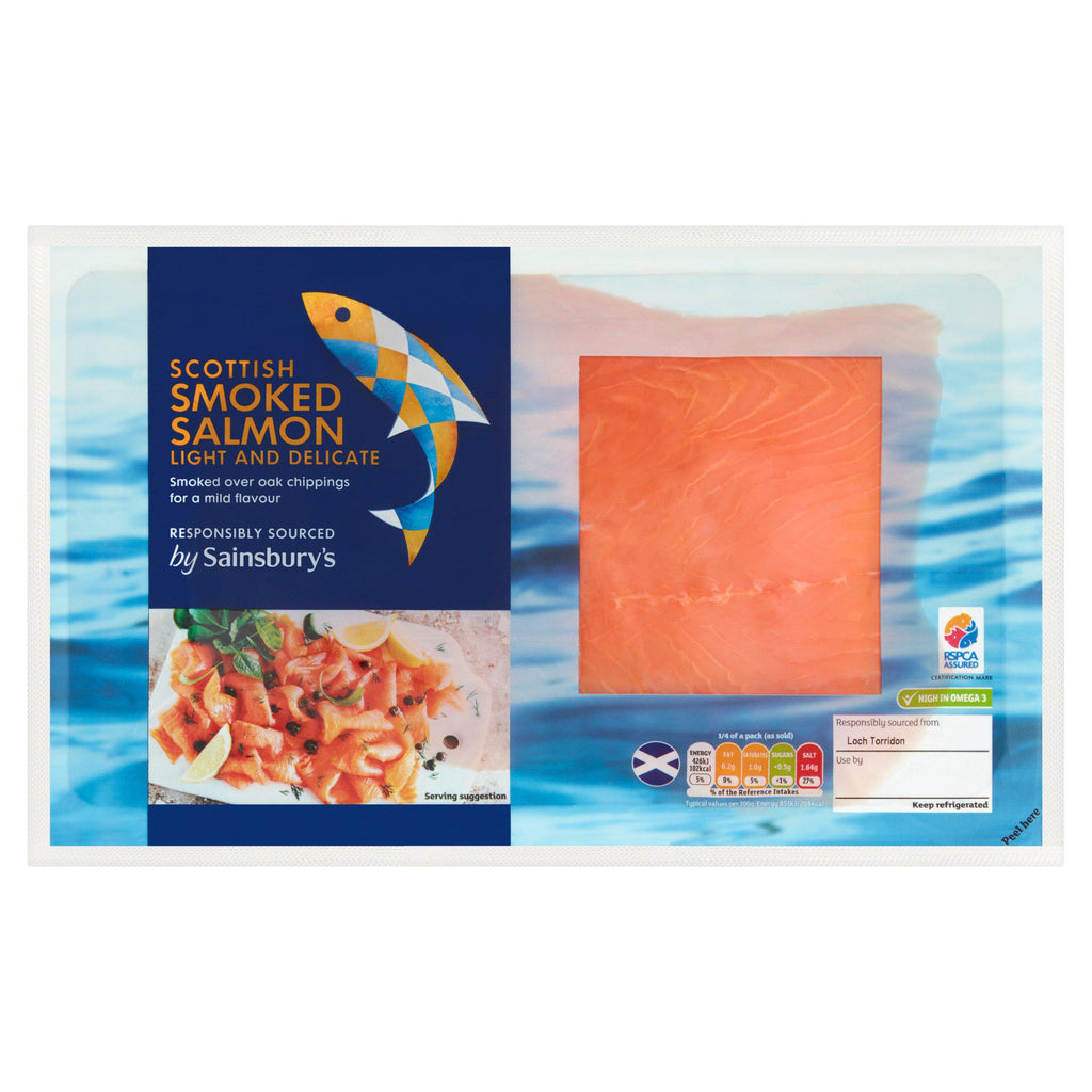 Sainsbury's ASC Scottish Mild Smoked Salmon 200g (Ready to Eat)