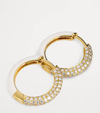 Emily P. Wheeler yellow gold diamond and enamel duo hoop earrings (British brand)
