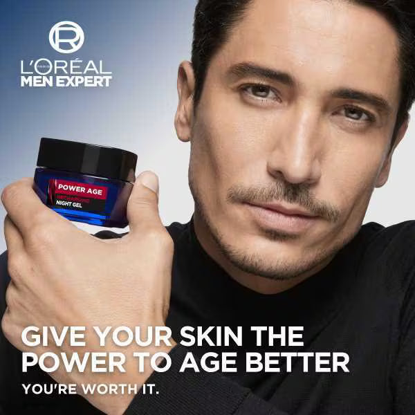 L'Oreal Paris Men Expert Night Gel 50ml, imported from the UK