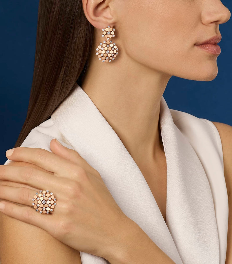 Chaumet rose gold and diamond Bee de Chaumet earrings, UK version