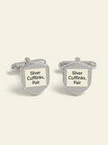 Cartier panther cufflinks palladium silver lacquer (British brand)