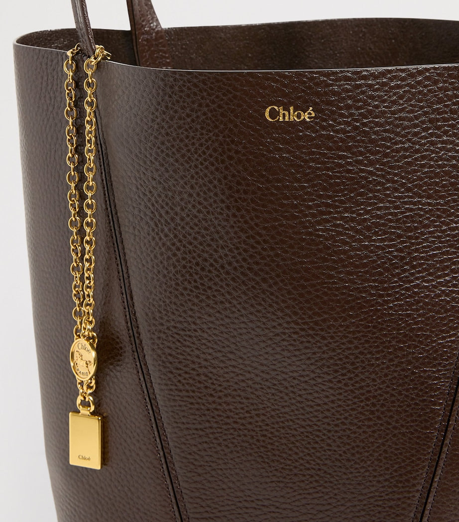 Chloé medium calfskin spin tote bag leather, UK version
