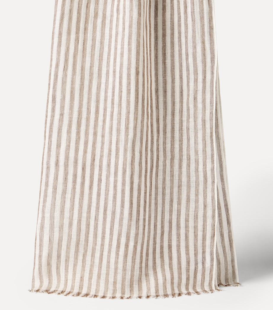 Brunello Cucinelli linen-blend stripe scarf, UK version