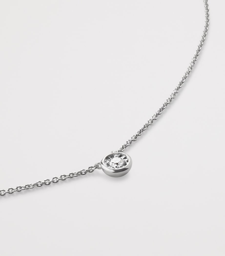 Monica Vinader small sterling silver diamond necklace, UK version