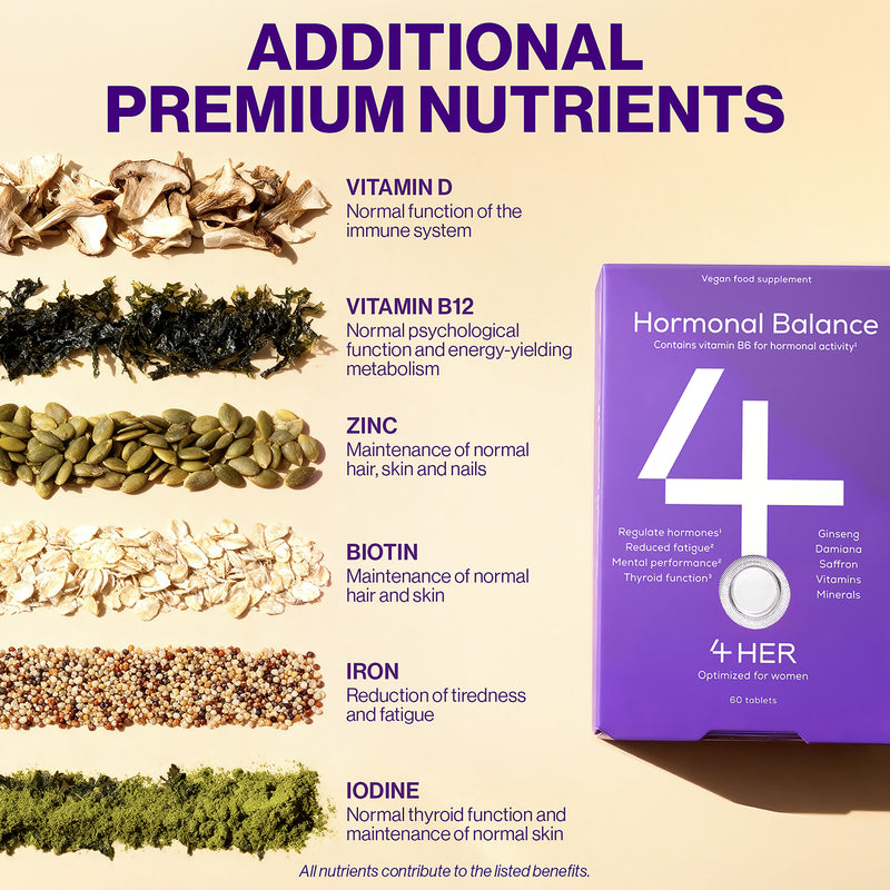 4HER Hormonal Balance Multivitamin 60 Tablets, UK version