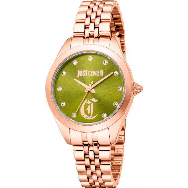 Just Cavalli Green ladies watch stainless steel, UK version