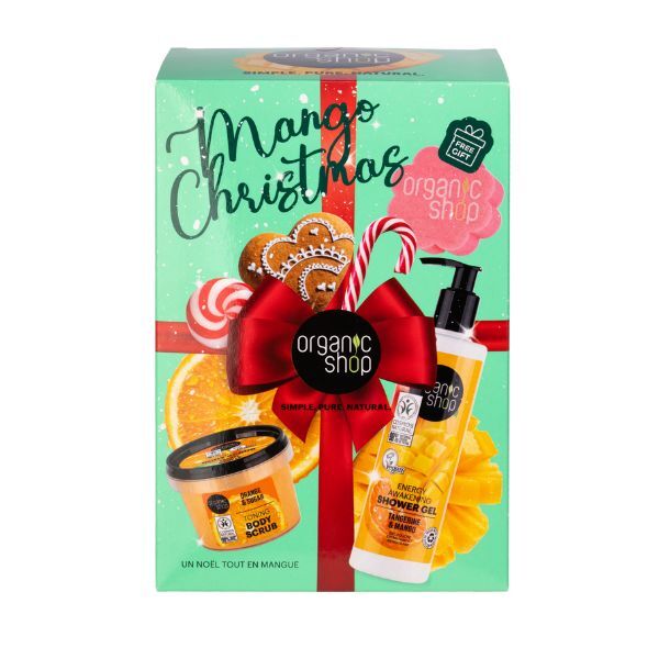 Organic Shop Mango Christmas gift set 280ml and 100ml, imported from the UK