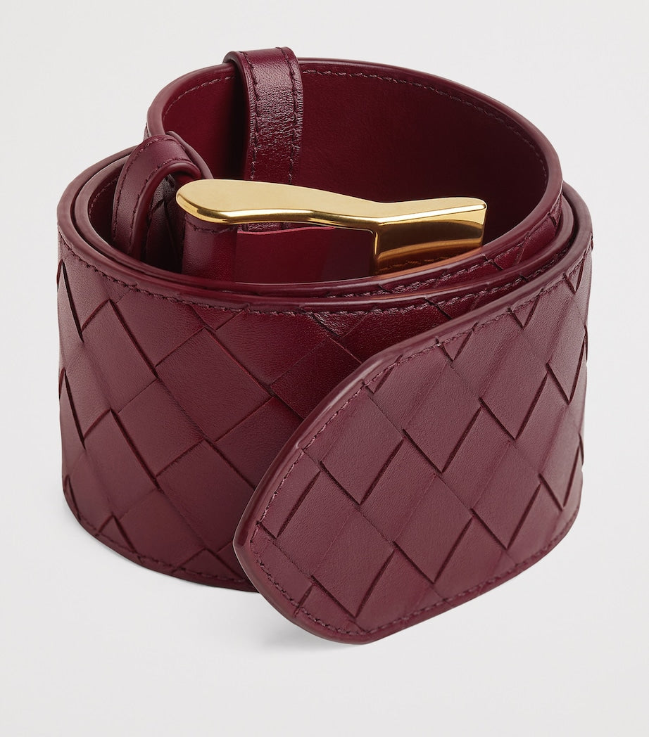 Bottega Veneta calfskin Intrecciato watch belt, imported from the UK