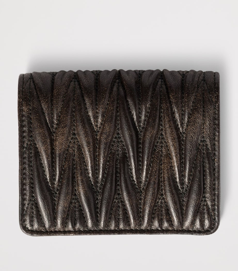 Miu Miu small Matelassé leather wallet nappa - British product