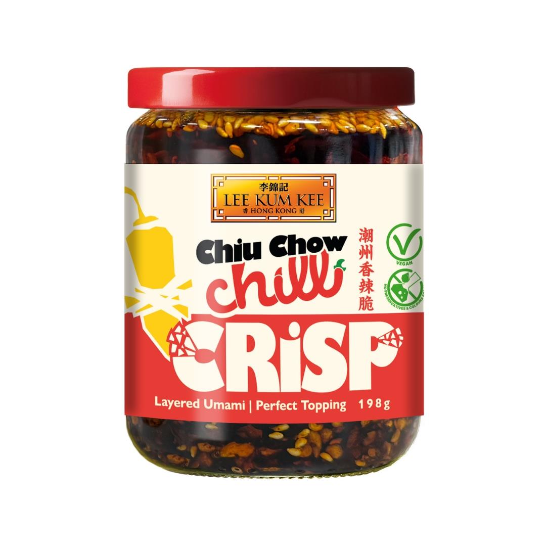 Lee Kum Kee Chiu Chow chilli crisp, imported from the UK