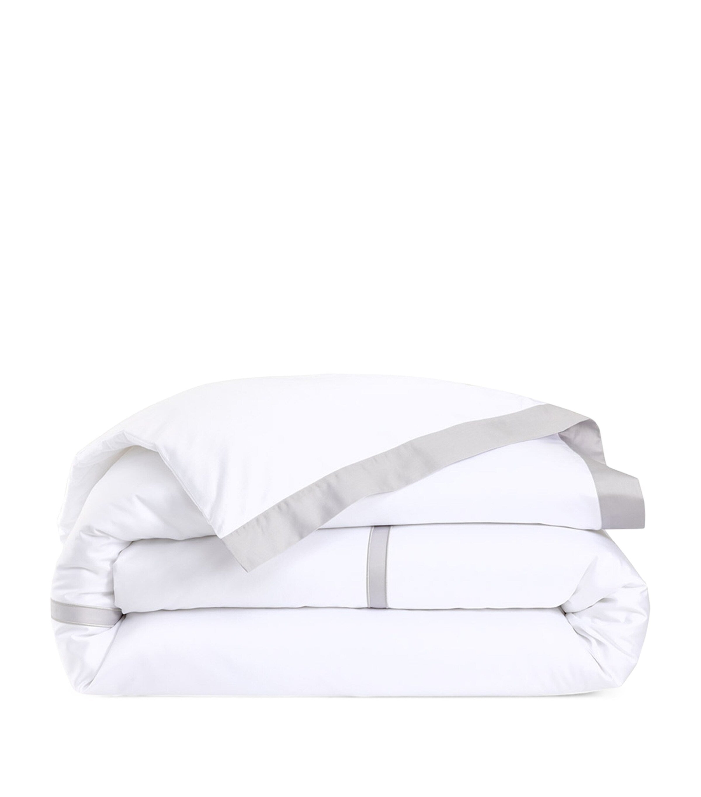 Yves Delorme Couture Haussmann Brume Super King duvet cover (220cm x 240cm) (British brand)