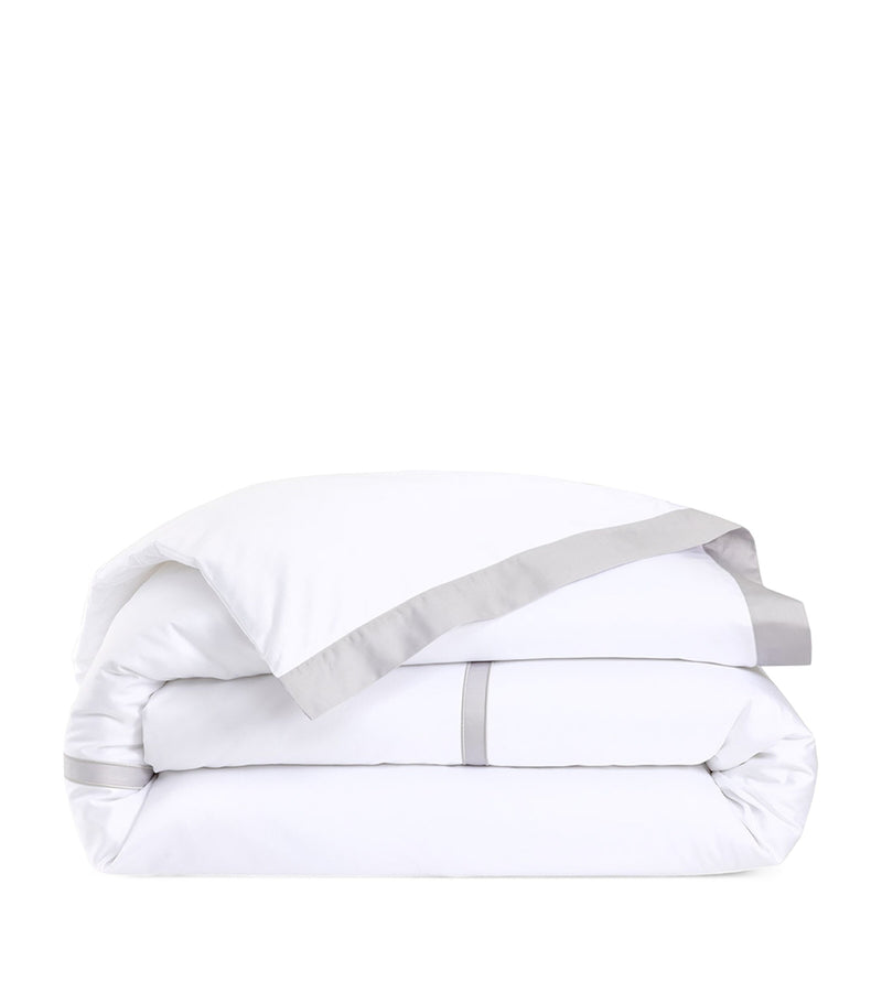 Yves Delorme Couture Haussmann Brume Super King duvet cover (220cm x 240cm) (British brand)