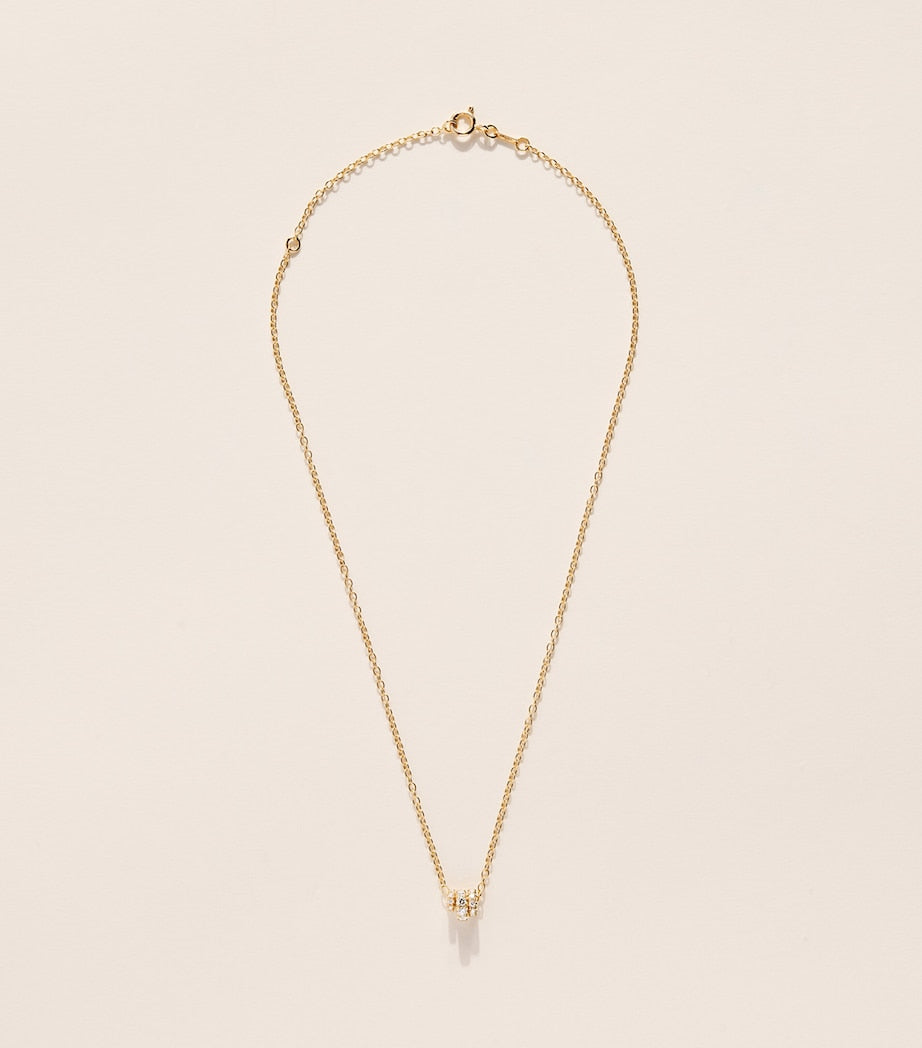 Spinelli Kilcollin Vesta Halskette Gelbgold Diamanten 45cm - Britisches Produkt