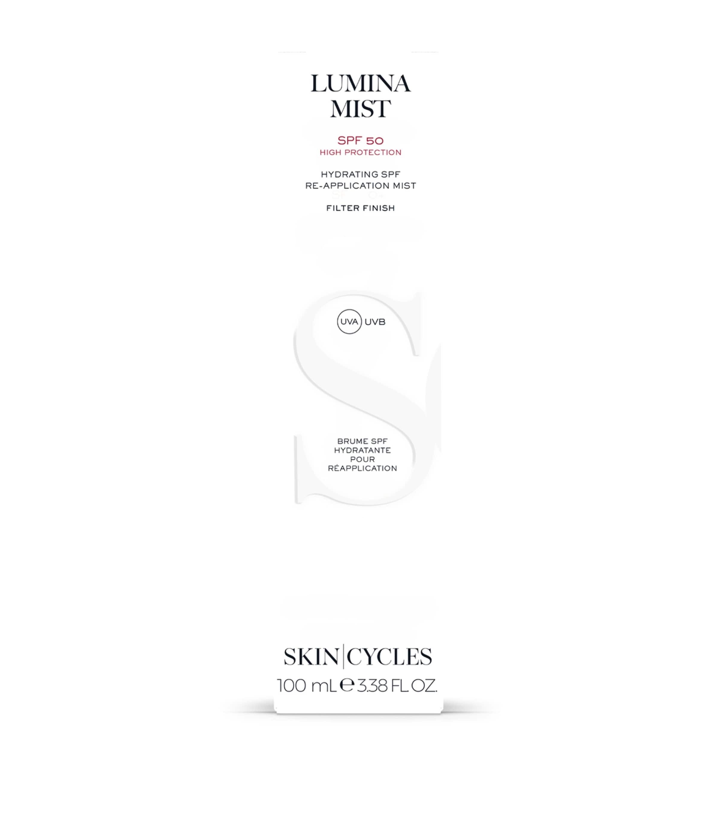 SKIN - CYCLES Lumina Mist SPF 50 sunscreen mist 100ml (British brand)