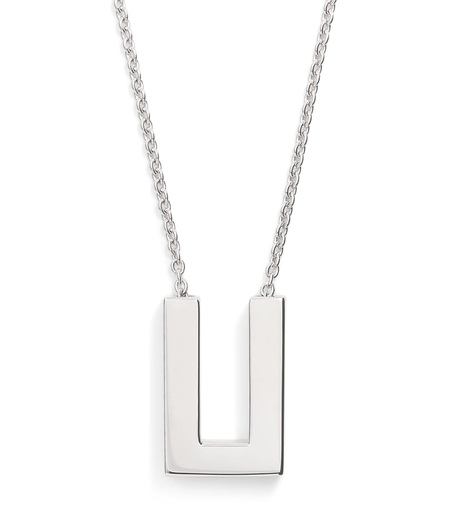 Tom Wood silver square pendant necklace (British brand)