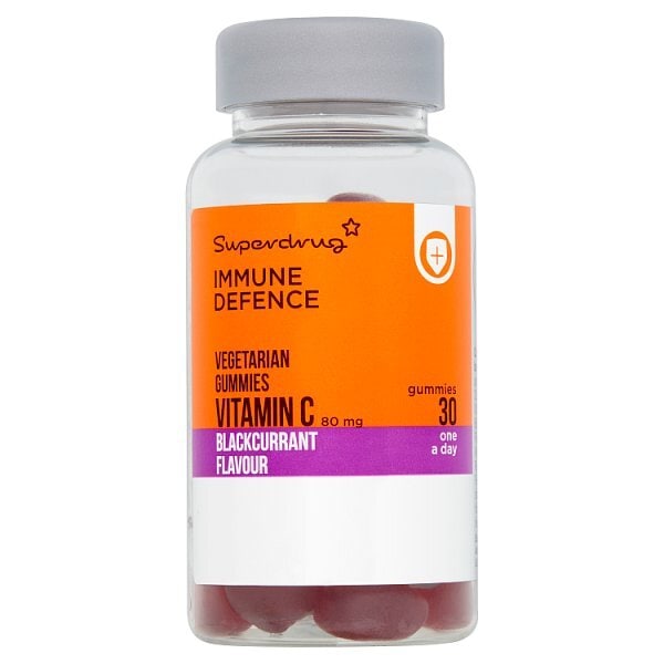 Superdrug Chewable Blackcurrant Vegetarian Vitamin C 30s