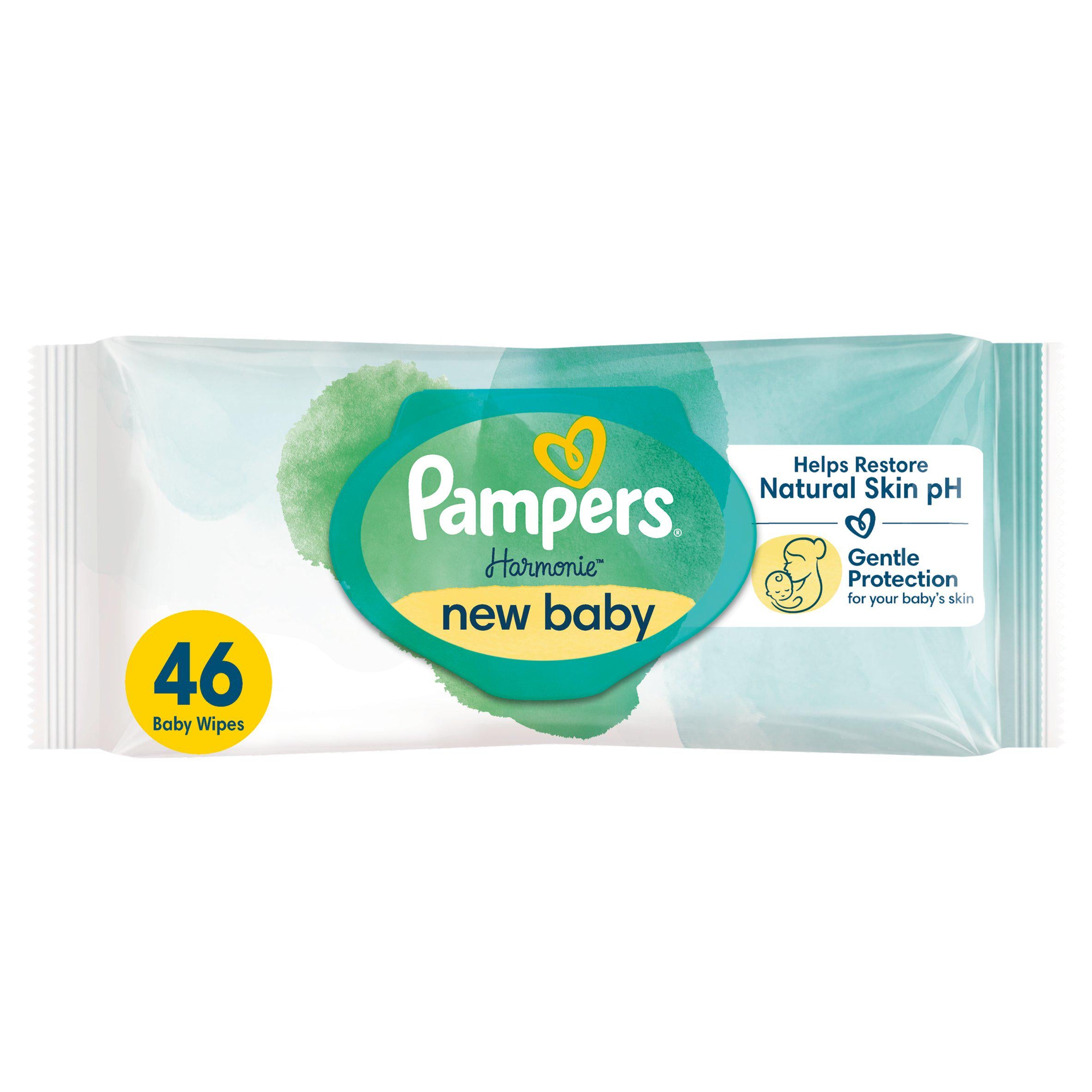 Pampers Harmonie New Plastic Free Wet Baby Wipes 1x46 GOODS Sainsburys   