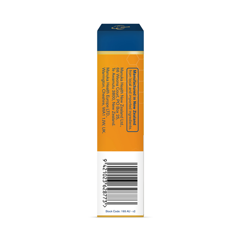 Manuka Health MGO 400+ honey drops ginger lemon 65g, UK version