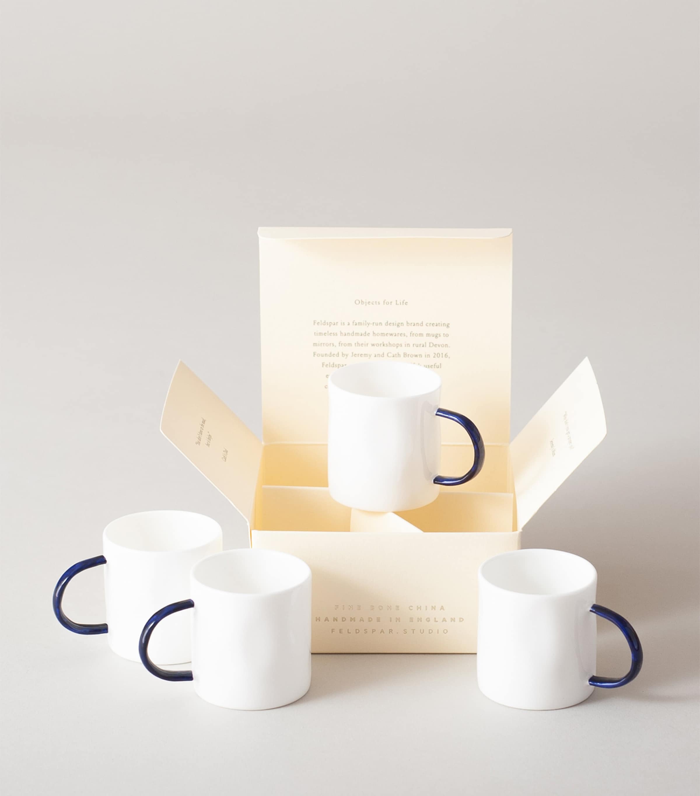FELDSPAR Cobalt espresso mugs set of 4 - British product