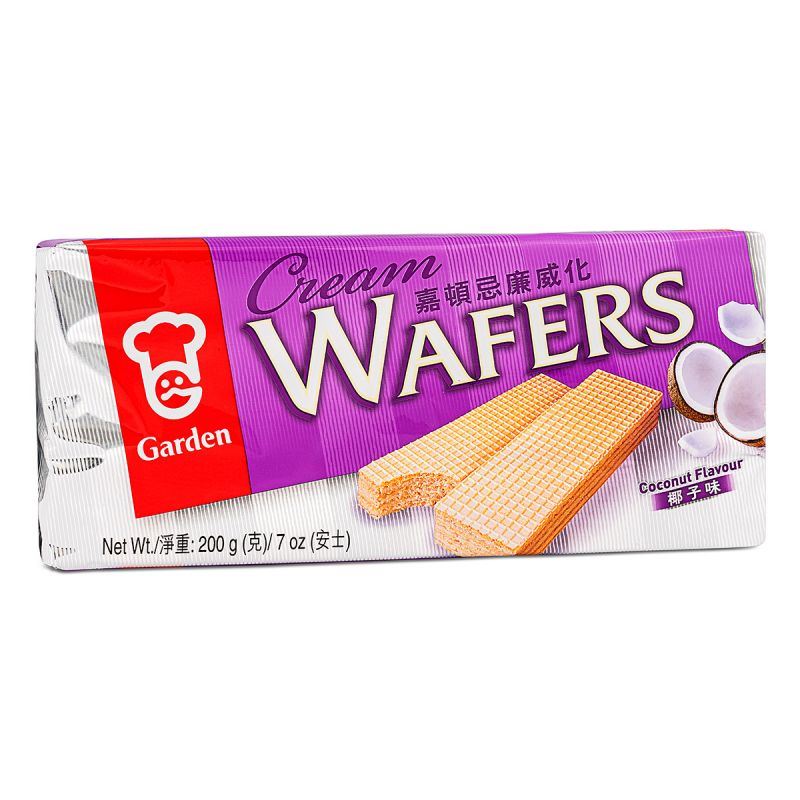 Garden cream wafers coconut flavour, imported from the UK