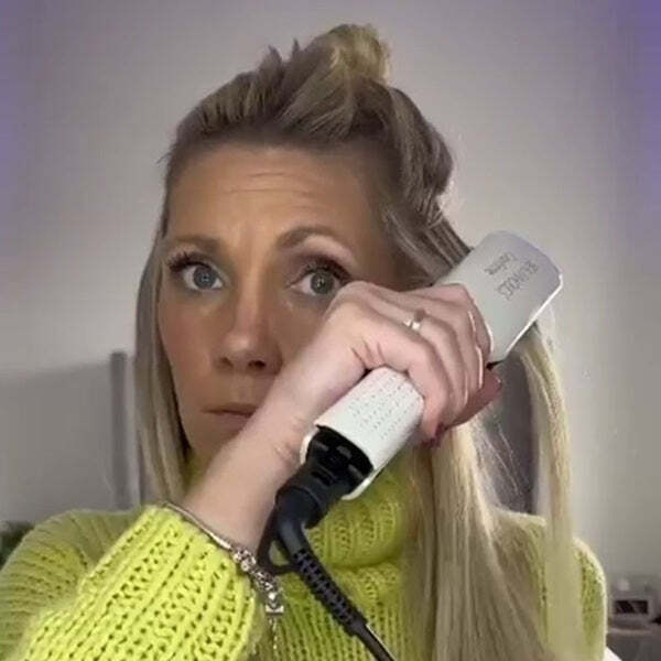 مكواة تجعيد الشعر Beautaholics GlamShine ذات الألواح العريضة (علامة تجارية بريطانية)
