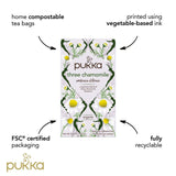 Pukka Organic Three Chamomile Tea 20 Home Compostable Herbal Tea Bags   20 per pack