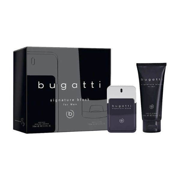 Bugatti Signature Black gift set, EDT and shower gel, UK version