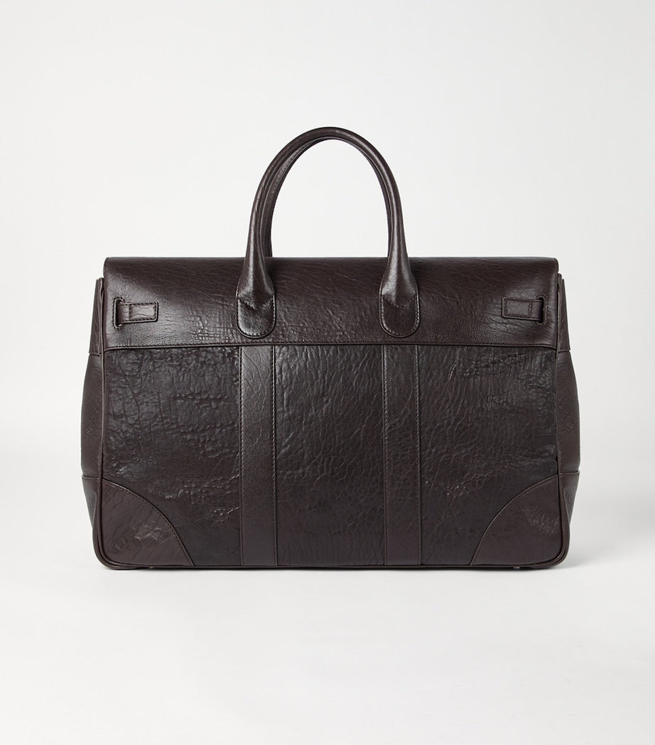 Brunello Cucinelli leather travel bag with grained calfskin, 50x58x25cm - British product
