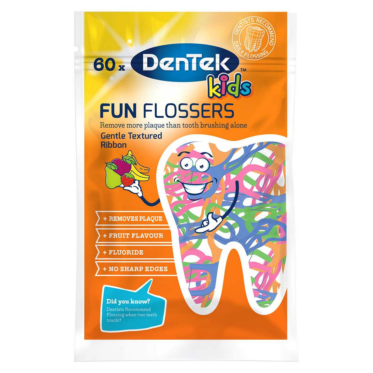 DenTek Kids Fun Flosser Interdental Floss Picks - 60 Pack GOODS Boots   