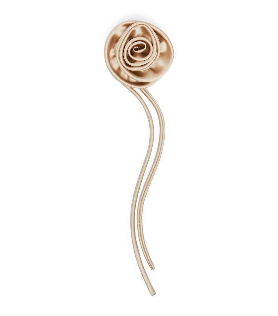 Max Mara Satin Flower Brooch