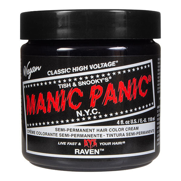 Manic Panic Raven Semi Permanent Hair Dye 118ml, imported from the UK