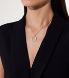 Pomellato Iconica rose gold diamond pendant necklace in 18kt gold, imported from the UK