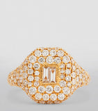 SHAY New Modern pinky ring 18kt yellow gold diamonds, UK version