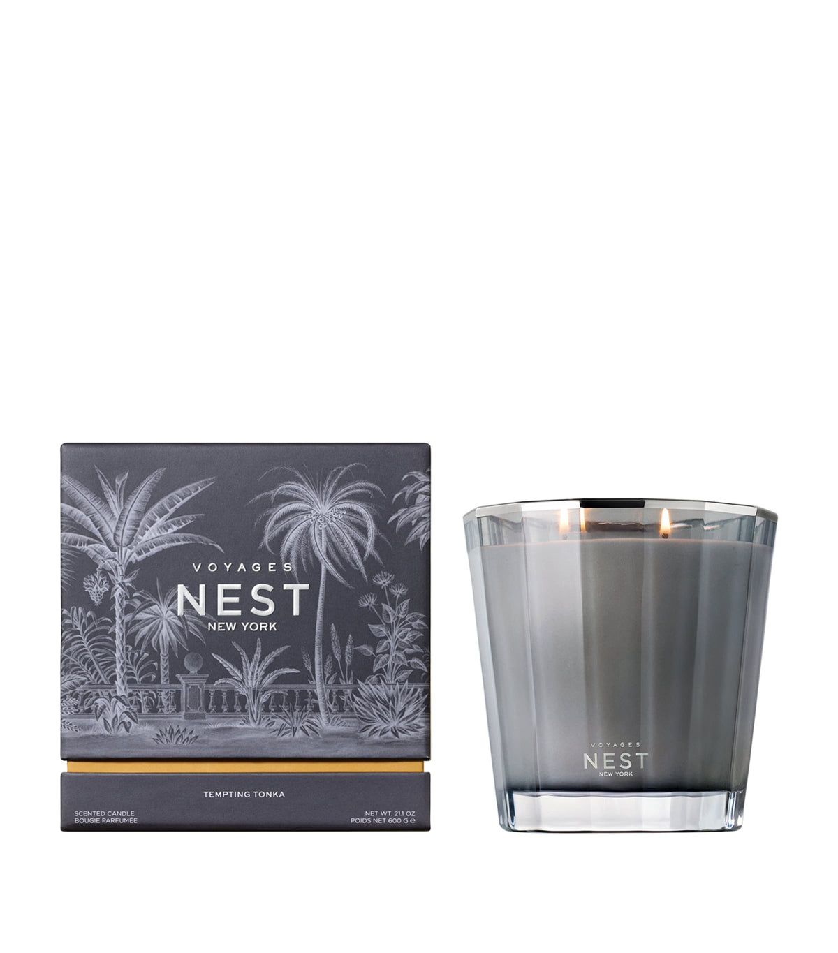 NEST New York Tempting Tonka 2-Wick Candle 600g, imported from the UK