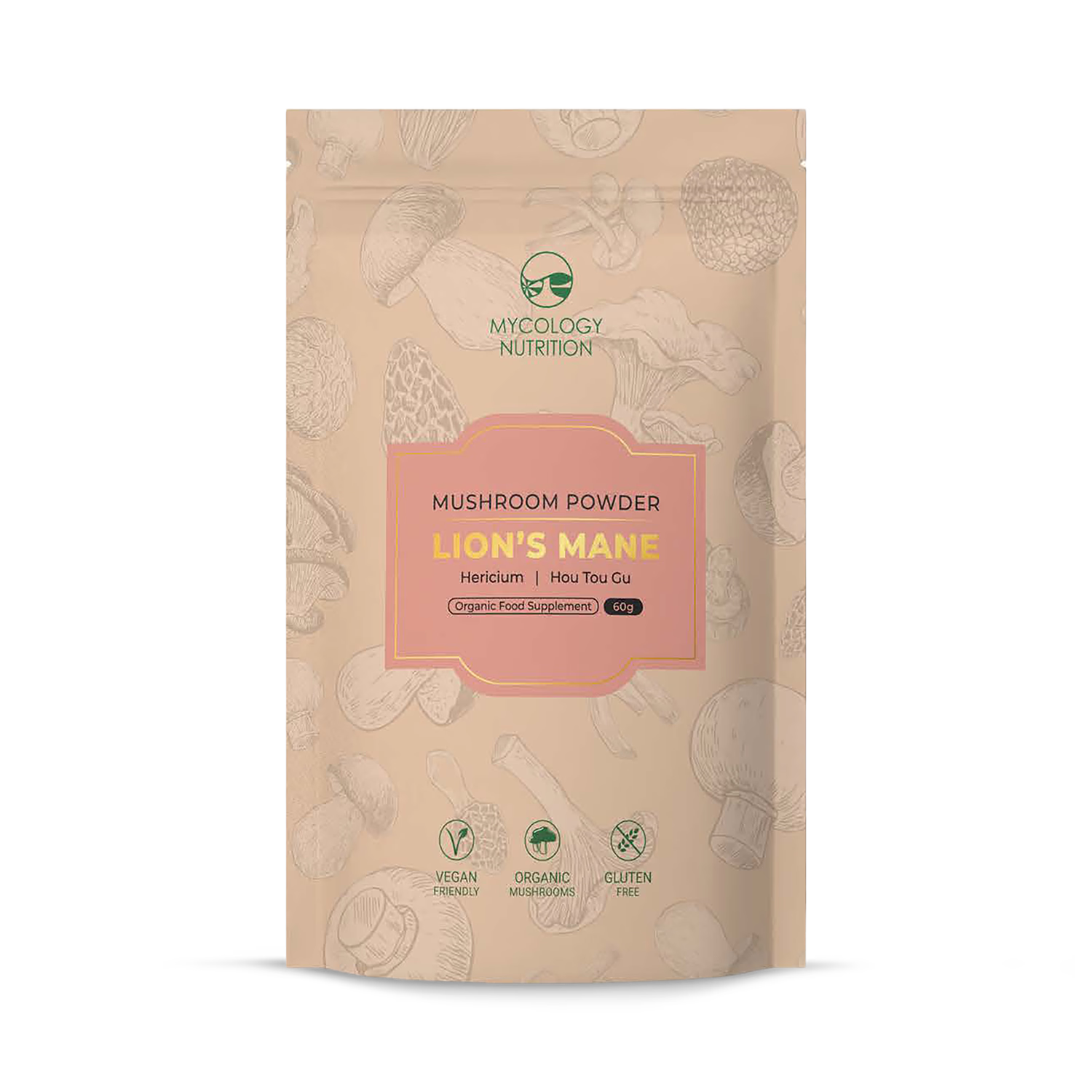 Mycology Nutrition organic Lion's Mane powder 60g, UK version