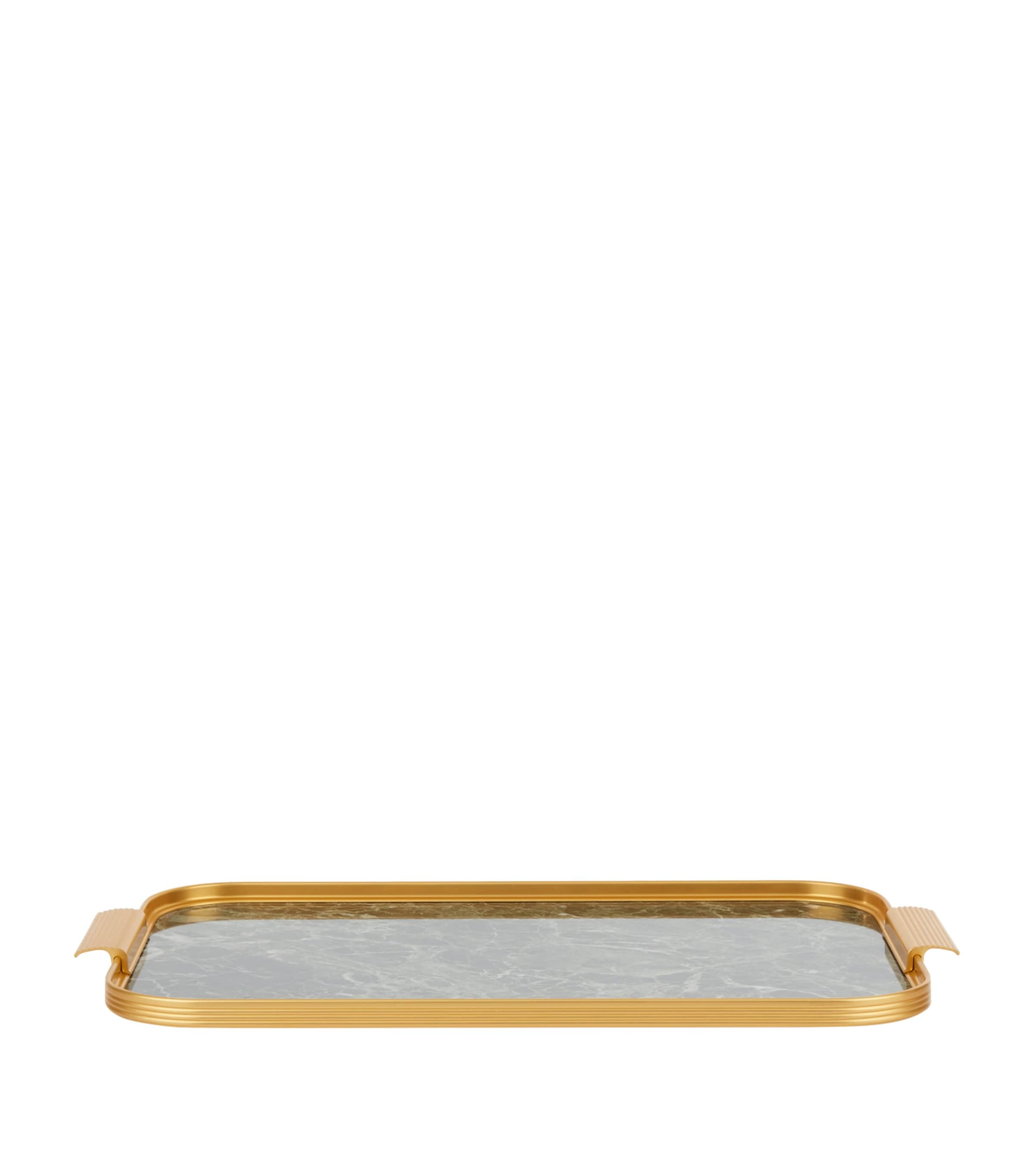 Kaymet Marble Ribbed Tray 48cm, UK version