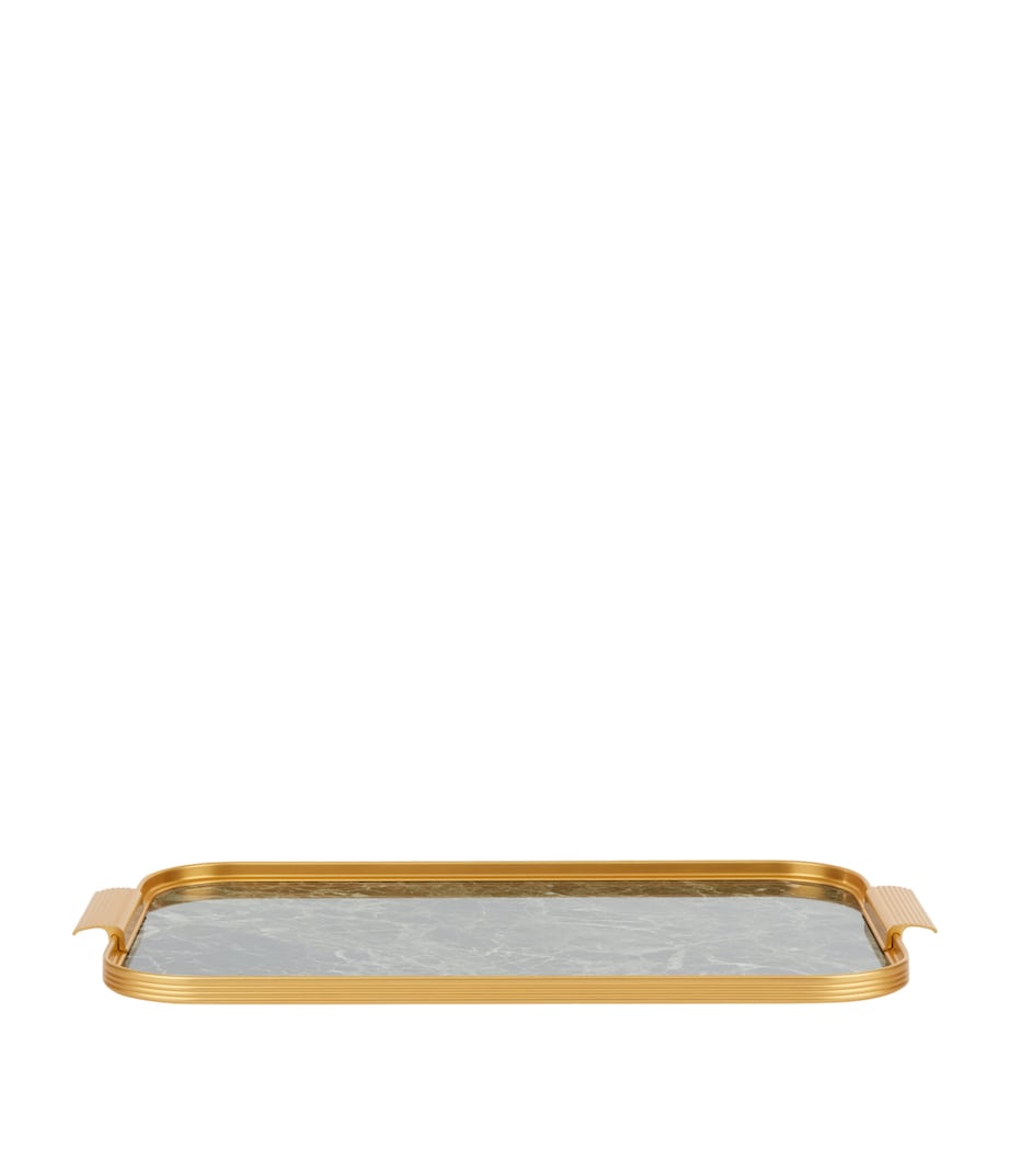 Kaymet Marble Ribbed Tray 48cm, UK version
