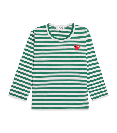 Harrods Comme Des Garçons T-shirt en coton rayé avec logo cœur pour enfants (2-6 ans) - Achetez en ligne sur McGrocer