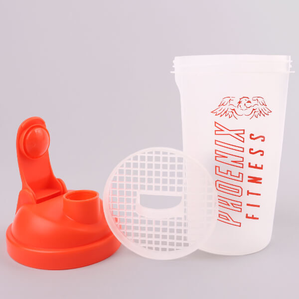 Phoenix Fitness protein shaker bottle orange 700ml, UK version